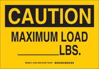 image of Brady B-555 Aluminum Rectangle Yellow Equipment Safety Sign - 10 in Width x 7 in Height - 127662