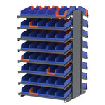 image of Akro-Mils APRD1836468 Fixed Rack - Gray - 16 Shelves - APRD1836468 BLUE