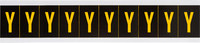 image of Brady 7890-Y Letter Label - Yellow on Black - 7/8 in x 1 1/2 in - B-946 - 78935