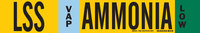 image of Brady 59932 Strap-On Pipe Marker - Ammonia - Polyester - Black / Blue / Green / White on Yellow - B-681, B-883