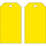 image of Brady 65373 Yellow Rectangle Polyester Blank Tag - 3 in 3 in Width - 5 3/4 in Height - B-851