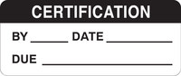 image of Brady 42217 Black on White Polyester Inspection Label - 1 1/2 in Width - 5/8 in Height - B-744