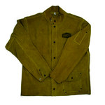 image of PIP Ironcat 7005 Yellow Large Leather Heat-Resistant Jacket - 3 Pockets - Fits 26 in Chest - 30 in Length - 662909-003737