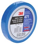 image of 3M 471 Blue Marking Tape - 1/2 in Width x 36 yd Length - 5.2 mil Thick - 36408