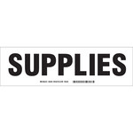image of Brady 60304 Black on White Polyester Equipment Storage Label - Indoor / Outdoor - 12 in Width - 3 1/2 in Height - Sheet - B-302