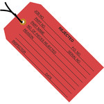 image of Red 13 Point Cardstock Inspection Tags - 4 3/4 in Width - 2 3/8 in Height - SHP-9614