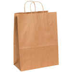 image of Kraft Shopping Bags - 7 in x 13 in x 17 in - SHP-3903