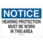 image of Brady B-120 Fiberglass Reinforced Polyester Rectangle White PPE Sign - 10 in Width x 7 in Height - 47305
