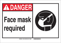 image of Brady B-401 High Impact Polystyrene Rectangle PPE Sign - 14 in Width x 10 in Height - 119924