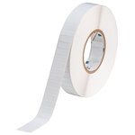 image of Brady THT-58-473-10 Die-Cut Printer Label Roll - 1 in x 0.375 in - Polyester - White - B-473 - 54556