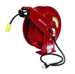image of Reelcraft Industries L 70000 Series Cord Reel - 75 ft Cable Included - Spring Drive - 15 Amps - 125V - Single Outlet - 12 AWG - L 70075 123 3