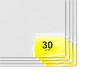 Purus PM 3636 White Polyethylene Frameless Tacky Sheet Mat - 36 in Width - 36 in Length - 30 Sheets Per Mat - PM 3636 34 W