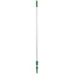 image of SQSC480 Window Squeegee Poles - 4-8 ft - Anodized Aluminum - Silver/Green - 15468