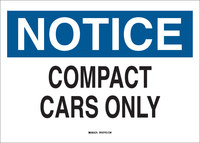 image of Brady B-120 Fiberglass Reinforced Polyester Rectangle White Parking Restriction, Permission & Information Sign - 14 in Width x 10 in Height - 70247