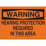 image of Brady B-302 Polyester Rectangle Orange PPE Sign - 10 in Width x 7 in Height - Laminated - 83722