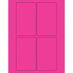 image of Tape Logic LL175PK Rectangle Laser Labels - 5 in x 3 in - Permanent Acrylic - Fluorescent Pink - 14704