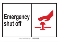 image of Brady B-302 Polyester Rectangle Fire Safety Sign - 14 in Width x 10 in Height - Laminated - 119834