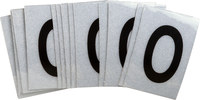 image of Bradylite 5900-O Letter Label - Black on Silver - 1 in x 1 1/2 in - B-997 - 59024