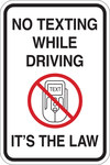 image of Brady B-959 Aluminum Rectangle White Stop Signs, Traffic Control Signs & Banners Sign - 24 in Width x 18 in Height - Reflective - 141811