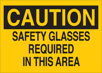 image of Brady B-555 Aluminum Rectangle Yellow PPE Sign - 10 in Width x 7 in Height - 41158