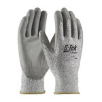 image of PIP G-Tek PolyKor 16-530 Salt & Pepper 2X-Small PolyKor Cut-Resistant Gloves - ANSI A3 Cut Resistance - Polyurethane Palm & Fingers Coating - 16-530/XXS