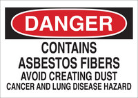 image of Brady B-555 Aluminum Rectangle White Hazardous Material Sign - 14 in Width x 10 in Height - 122387