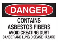 image of Brady B-302 Polyester Rectangle White Hazardous Material Sign - 5 in Width x 3.5 in Height - Laminated - 85451