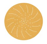 image of 3M 236U Coated Aluminum Oxide Yellow Hook & Loop Disc - Paper Backing - C Weight - P80 Grit - Medium - 3 in Diameter - 55517
