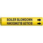 image of Bradysnap-On 4015-B Pipe Marker, 1 1/2 in to 2 3/8 in - Plastic - Black on Yellow - B-915 - 47432