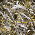 image of White and Gold Crinkle Paper - 8109