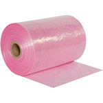 image of Pink Anti Static Poly Tubing - 18 in x 2150 ft - 2 Mil Thick - 6346