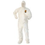 image of Ansell KleenGuard Chemical-Resistant Coveralls A80 45663 - Size Large - White