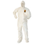 image of Kimberly-Clark Kleenguard Chemical-Resistant Coveralls A80 45663 - Size Large - White