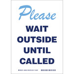 image of Brady B-401 Polyester Rectangle White PPE Sign - 7 in Width x 10 in Height - 170651