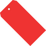image of Red 13 Point Cardstock Shipping Tags - 5 3/4 in Width - 9878