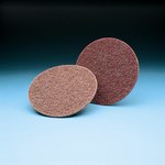 image of 3M Scotch-Brite SE-DH Non-Woven Aluminum Oxide Brown Hook & Loop Disc - Coarse - 5 in Diameter - 7/8 in Center Hole - 18953