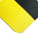 image of Wearwell Non-Conductive Switchboard Matting 720.58x3X5BYL, 3 ft x 5 ft, Nitricell, Ribbed, Black (Yellow Borders) - 00346