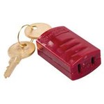 image of Brady Stopower Red ABS Electrical Plug Lockout 65673 - 1.08 in Width - 1.76 in Height - 754476-65673