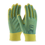 image of PIP Kut Gard 08-K200PDD Blue/Yellow XL Cut-Resistant Gloves - ANSI A2 Cut Resistance - PVC Dotted Both Sides Coating - 10 in Length - 08-K200PDD/XL