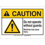 image of Brady B-555 Aluminum Rectangle White PPE Sign - 5 in Width x 3.5 in Height - 143957