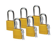 image of Brady Keyed & Safety Padlock - 1 1/2 in Wide - 51377