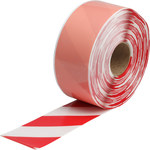 image of Brady ToughStripe Max Red/White Marking Tape - 4 in Width x 100 ft Length - 0.050 in Thick - 64045