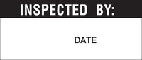 image of Brady WO-52-VP Black on White Vinyl Cloth Quality Control Label - 1 1/2 in Width - 5/8 in Height - B-500