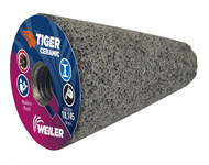 image of Weiler Tiger Ceramic Abrasive Cone - 2 in Length - 5/8-11 UNC Center Hole - 68404