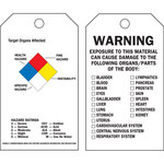 image of Brady 76203 Black / Blue / Red / Yellow on White Polyester Chemical Hazard Tag - 3 in Width - 5 3/4 in Height - B-851, B-674