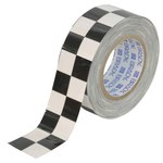image of Brady ToughStripe Black / White Floor Marking Tape - 2 in Width x 100 ft Length - 0.008 in Thick - 71156