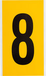 image of Brady 1570-8 Number Label - Black on Yellow - 5 in x 9 in - B-946 - 97568