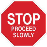 image of Brady B-555 Aluminum Octagon Red Stop Signs, Traffic Control Signs & Banners Sign - 24 in Width x 24 in Height - 124516