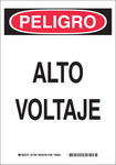 image of Brady B-302 Polyester Rectangle Electrical Safety Sign - 10 in Width x 7 in Height - Laminated - Language English / Spanish - 37780