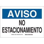 image of Brady B-120 Fiberglass Reinforced Polyester Parking Restriction, Permission & Information Sign - Language Spanish - 39910